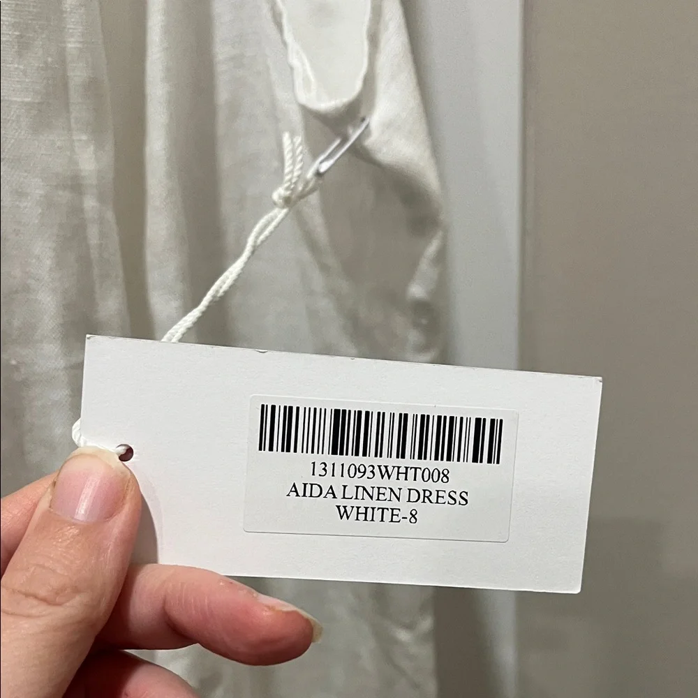 Reformation Aida Linen White Button-Down Mini Dress - Picture 6 of 9